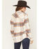 Image #4 - Idyllwind Women's Woodside Southwestern and Plaid Print Long Sleeve Snap Flannel Shirt, Cream, hi-res