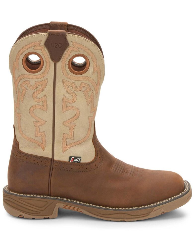 Justin Men's Stampede Rush Western Work Boots - Composite Toe, Brown, hi-res