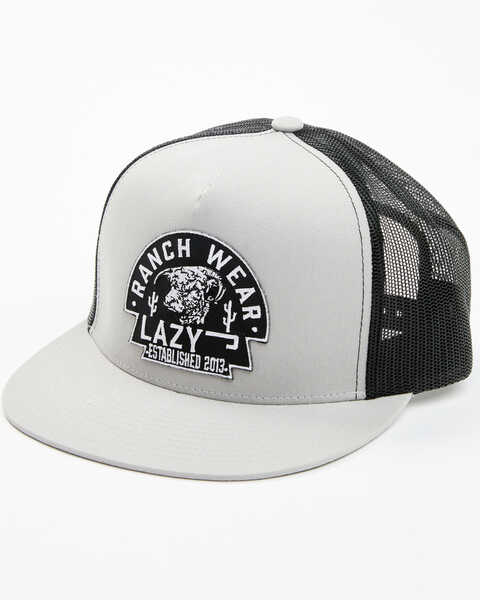 Lazy J Ranch Wear Men's Arrowhead Trucker Cap , Black/grey, hi-res