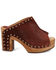 Image #2 - Dingo Women's Echo Wooden Sandals, Wine, hi-res
