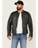 Image #1 - Maruitius Leather Men's Plexo Gray Zip-Front Leather Moto Jacket, , hi-res