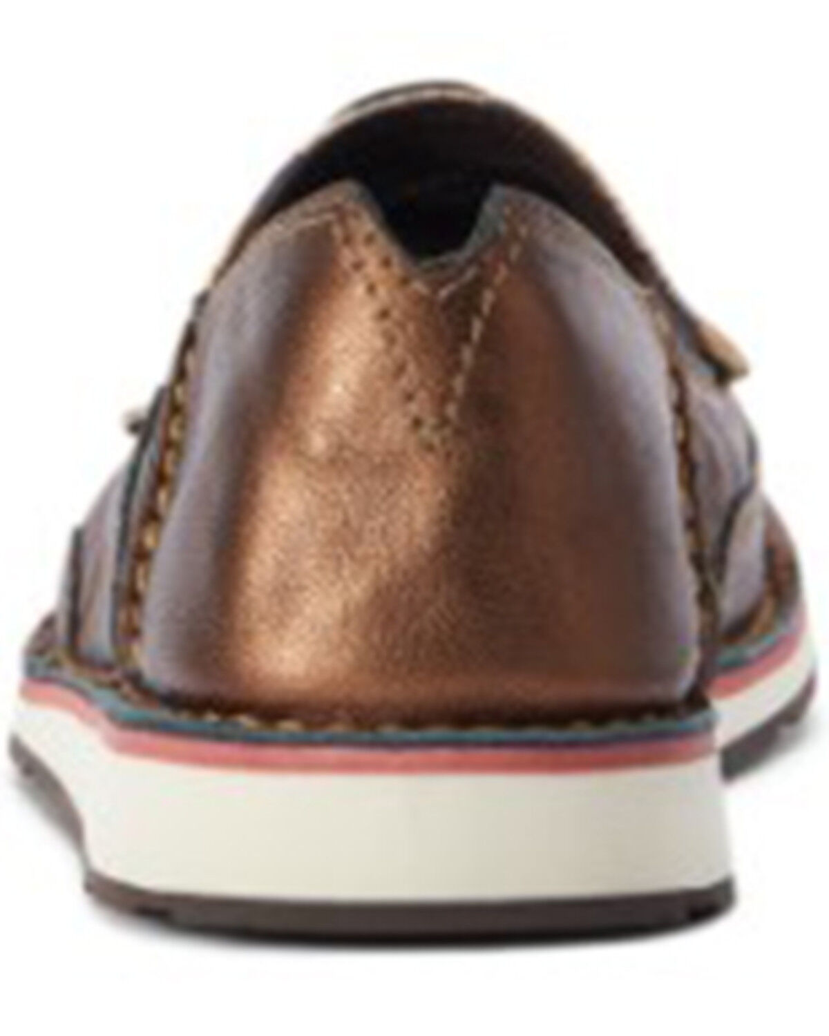Image #3 - Ariat Women's Metallic Steerhead Print Casual Slip-On Cruiser - Moc Toe, Pink, hi-res