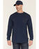 Image #1 - Cody James Men's FR Pocket Bull Solid Snap Long Sleeve Work Shirt, Navy, hi-res