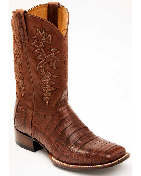 Cody James Men's Vidriado Exotic Caiman Skin Western Boots - Broad Square Toe, Cognac, hi-res