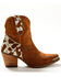 Image #2 - Dingo Women's Texas Charm Suede Western Booties - Round Toe, Camel, hi-res