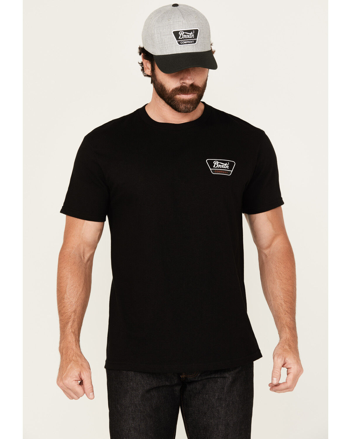 Image #2 - Brixton Men's Linwood Logo Short Sleeve Graphic T-Shirt, Black, hi-res