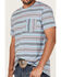 Image #3 - Rock & Roll Denim Men's Dale Brisby Stripe T-Shirt, Turquoise, hi-res