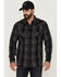 Image #1 - Ariat Men's Harrold Plaid Long Sleeve Snap Western Flannel Shirt  , Black, hi-res