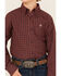 Image #3 - Ariat Boys' Pro Series Plaid Print Long Sleeve Button-Down Western Shirt, Burgundy, hi-res