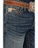 Image #2 - Cinch Men's Ian Dark Stonewash Slim Bootcut Performance Stretch Denim Jeans, Indigo, hi-res