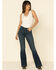 Image #5 - Idyllwind Women's Daredevil High Risin' Fit Flare Stretch Jeans, Dark Blue, hi-res