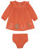 Image #1 - Wrangler Infant Girls' Print Long Sleeve Dress And Diaper Cover - 2 Piece, Coral, hi-res