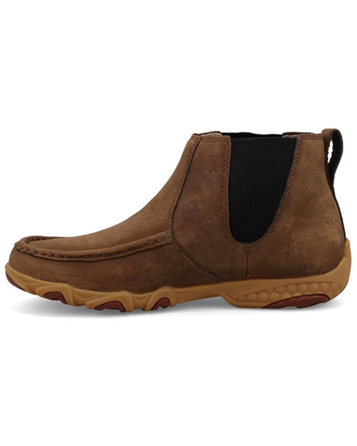 Image #3 - Twisted X Women's 4" Work Chelsea Driving Moc Shoes - Moc Toe, Brown, hi-res