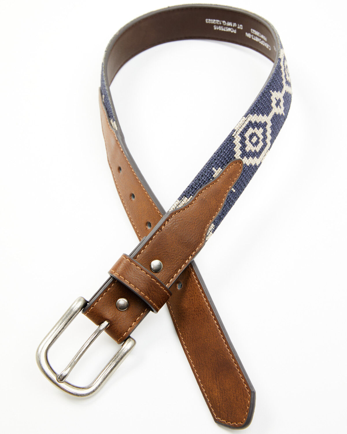 Image #2 - Cody James Boys' Southwestern Braided Belt, Blue, hi-res