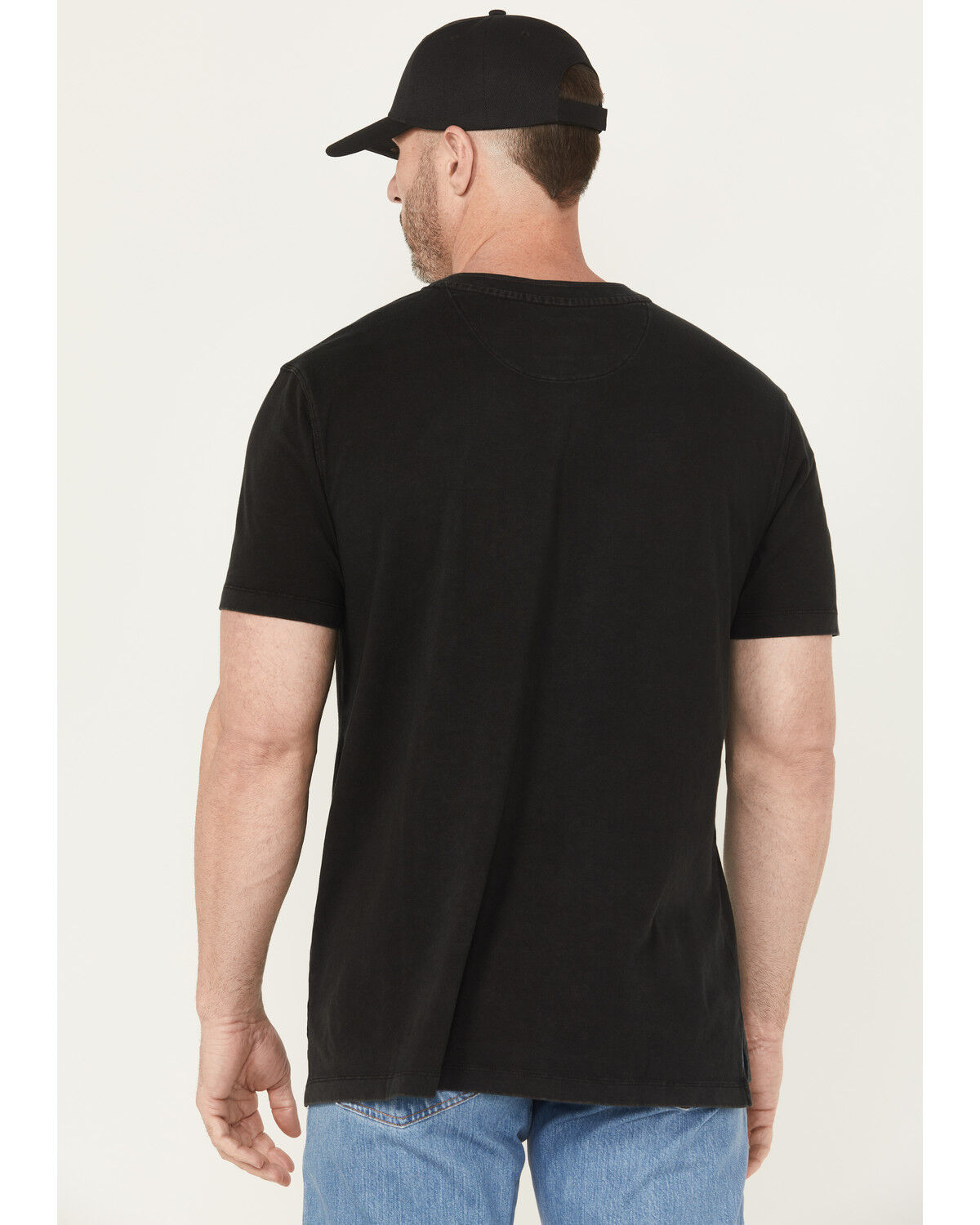 Image #4 - Thorogood Men's Vintage Wash Short Sleeve Pocket Work T-Shirt, Black, hi-res