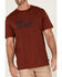 Image #3 - Hawx Men's Flying Flag Graphic Work T-Shirt, Dark Red, hi-res