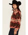 Image #2 - Ariat Women's Southwestern Print Berber Snap Pullover, Pink, hi-res