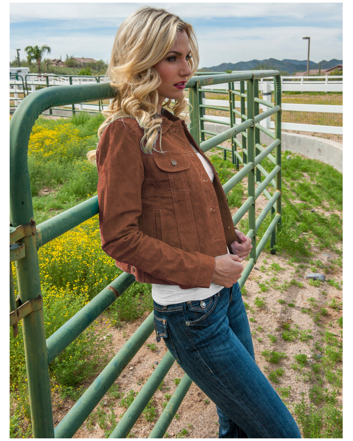 suede denim style jacket