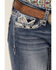 Grace In LA Girls' Medium Wash Embellished Chevron Pocket Bootcut Jeans, Blue, hi-res