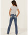 Image #3 - Miss Me Girls' Dark Wash Dreamcatcher Bootcut Stretch Denim Jeans , Blue, hi-res