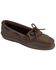 Image #1 - Women's Minnetonka Moosehide Fringed Kiltie Moccasins, Chocolate, hi-res