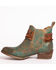 Circle G Women's Green Harness and Studded Booties - Round Toe , Green, hi-res