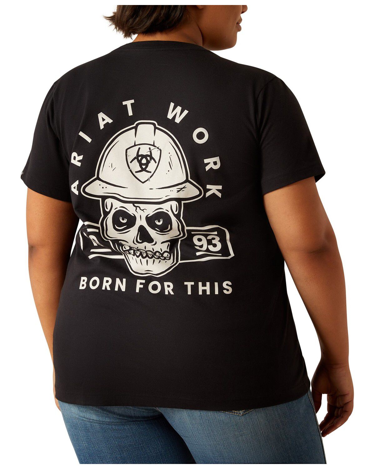 Image #1 - Ariat Women's Rebar Born For This Short Sleeve Graphic Work Tee - Plus, Black, hi-res
