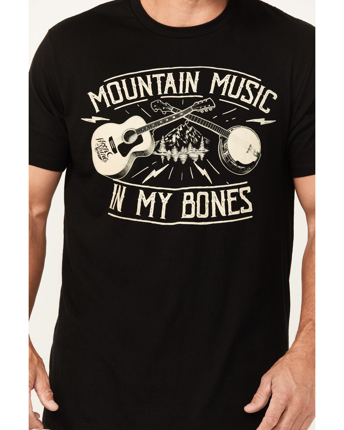 Image #3 - Moonshine Spirit Men's Blue Grass Short Sleeve Graphic T-Shirt, Black, hi-res