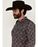 Image #2 - Gibson Trading Co Men's Garret Floral Print Long Sleeve Snap Western Shirt, Navy, hi-res