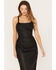 Image #3 - Wonderwest Women's Studded Leather Midi Dress, Black, hi-res