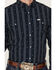 Image #3 - Ferrell Men's Chance Striped Print Long Sleeve Snap Stretch Western Shirt, Navy, hi-res