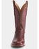 Image #2 - Lucchese Men's Roscoe Exotic Full Quill Ostrich Suede Western Boots - Broad Square Toe, Brown, hi-res