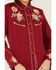 Image #3 - Scully Women's Floral Embroidered Long Sleeve Snap Western Shirt, Red, hi-res