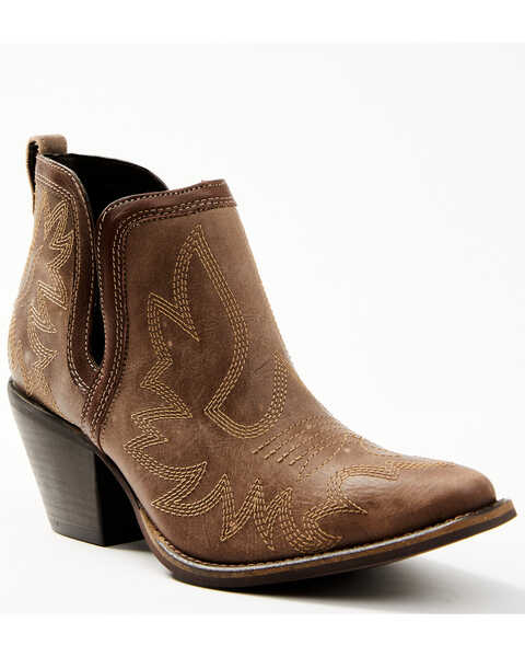 Myra Bag Women's Frumpy Western Booties - Pointed Toe, Brown, hi-res
