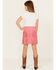 Image #3 - Shyanne Girls' Faux Suede Fringe Skirt, Hot Pink, hi-res