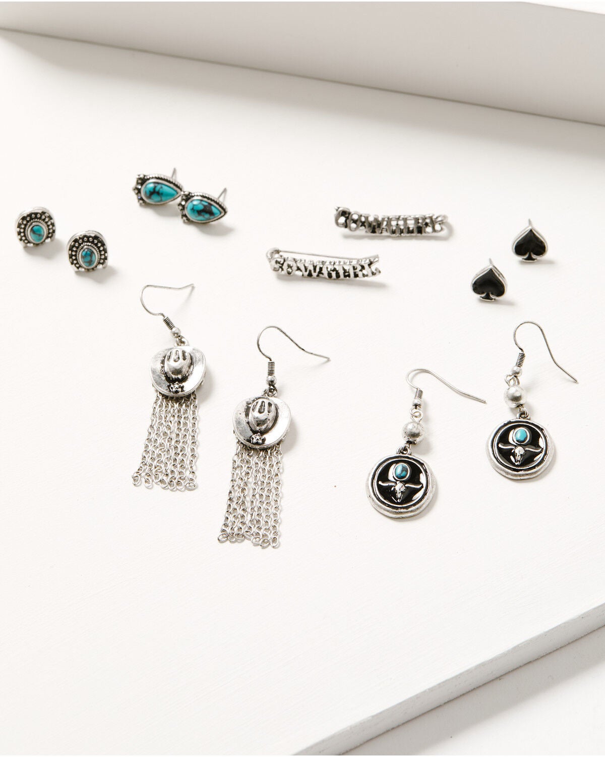 Image #1 - Idyllwind Women's Belinda Earring Set - 6 Piece, Silver, hi-res