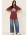 Image #4 - Ali Dee Women's Burgundy Cowgirls Just Wanna Have Fun Graphic Tee, Burgundy, hi-res