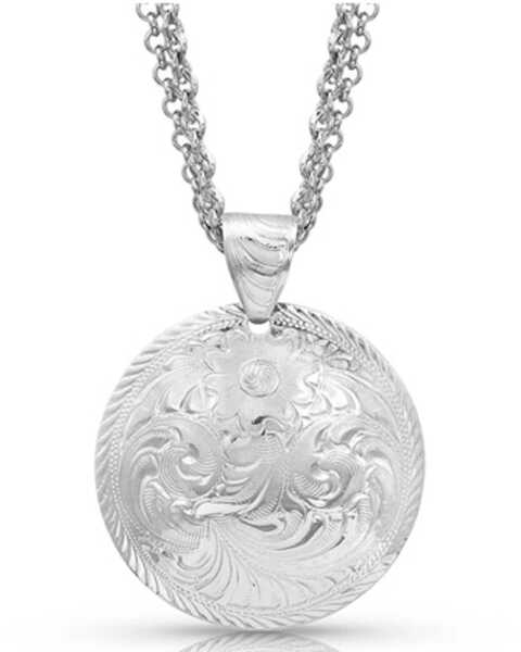 Montana Silversmiths Women's Classic Beauty Concho Necklace, Silver, hi-res