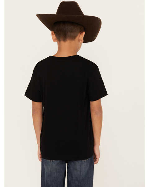 Image #4 - Rock & Roll Denim Boys' Dale Brisby Rodeo Time Short Sleeve Graphic T-Shirt, Black, hi-res