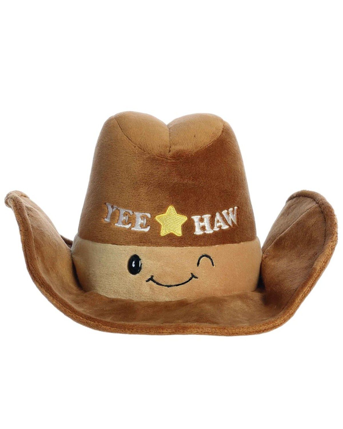 Image #1 - Aurora 11" Yee Haw Cowboy Hat™ JUST SAYIN'™ Plush Toy, Brown, hi-res