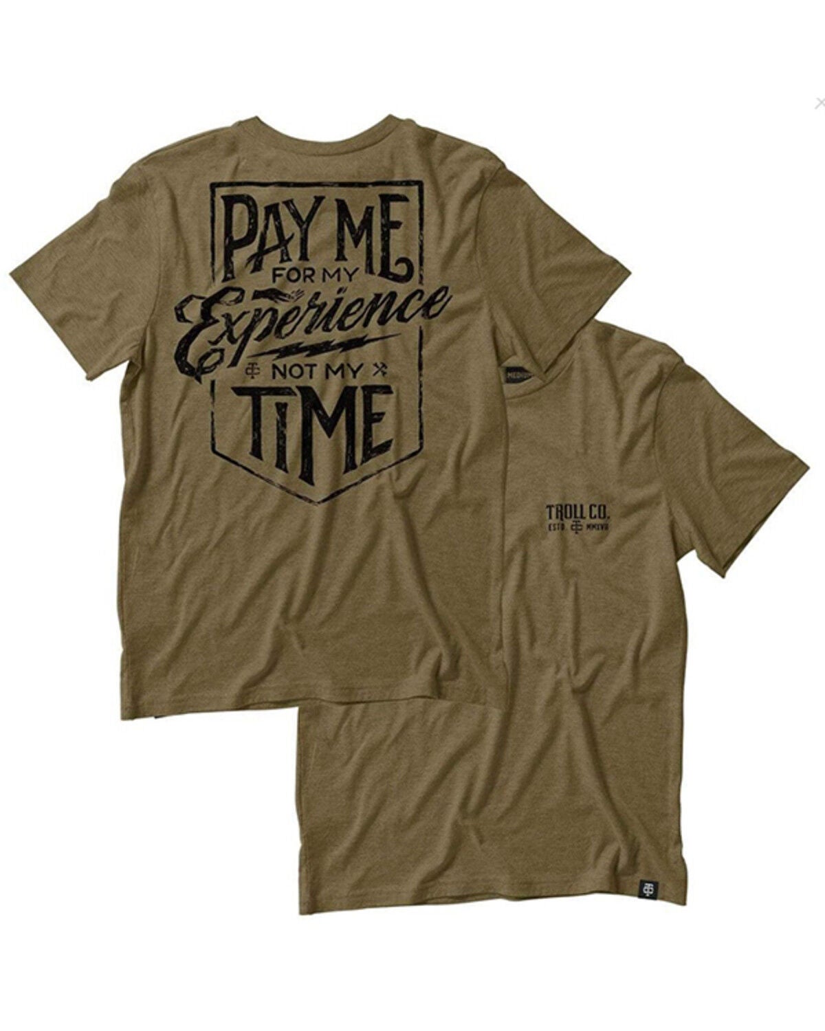 Troll Co Men's Pay Me Short Sleeve Graphic T-Shirt, Green, hi-res