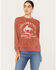 Image #1 - Paramount Network's Yellowstone Women's Bucking Horse Crew Neck Sweatshirt, Rust Copper, hi-res