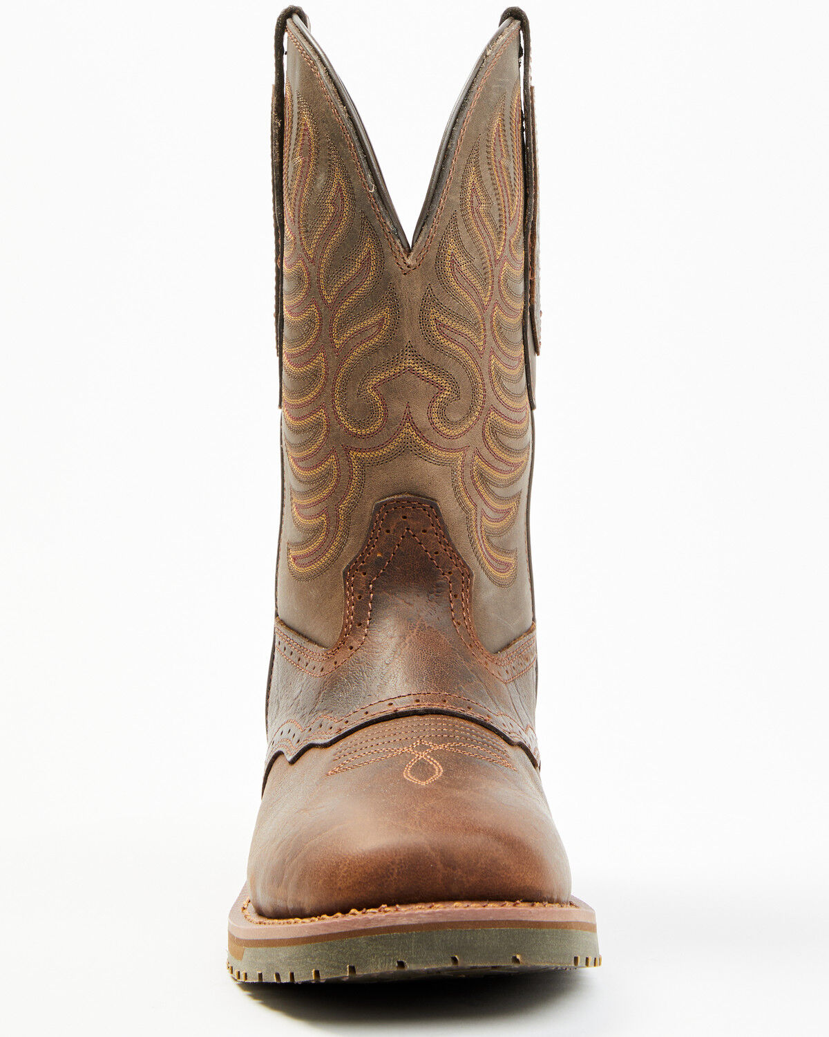 Image #4 - Double H Men's 11" Domestic I.C.E.™ Saddle Vamp Performance Western Boots - Broad Square Toe, Beige, hi-res