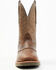 Image #4 - Double H Men's 11" Domestic I.C.E.™ Saddle Vamp Performance Western Boots - Broad Square Toe, Beige, hi-res