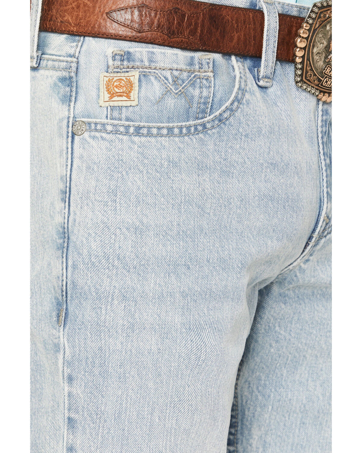 Image #2 - Cinch Men&rsquo;s Ian Stonewash Slim Bootcut Stretch Denim Jeans, Indigo, hi-res