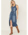 Image #1 - Wrangler Women's Racerback Button-Down Denim Midi Dress, Blue, hi-res