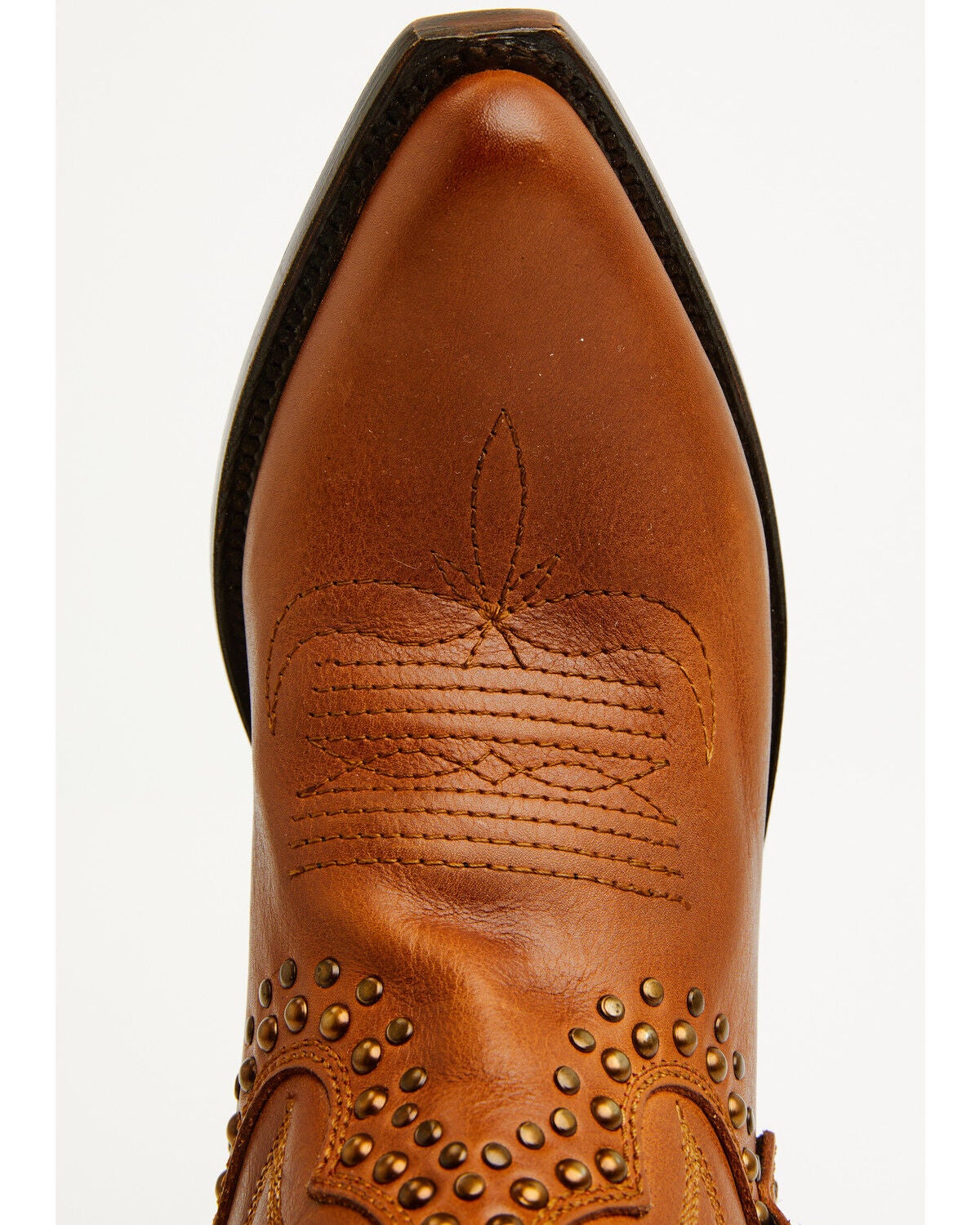 Image #6 - Liberty Black Women's Shirley Concho Western Booties - Snip Toe, Tan, hi-res