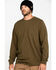 Image #1 - Hawx Men's Olive Pocket Long Sleeve Work T-Shirt , Olive, hi-res