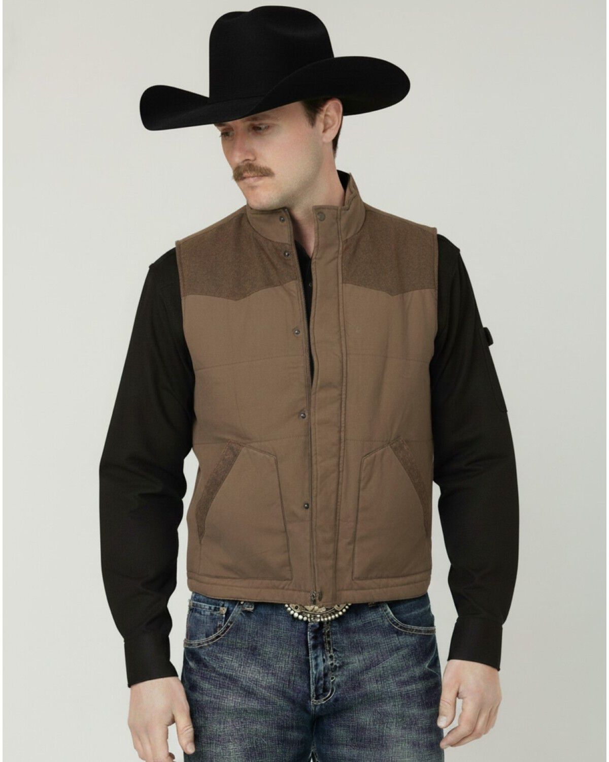 Image #1 - Scully Men's Canvas Vest, , hi-res