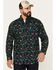 Image #1 - Ariat Men's Beckett All-Over Desert Print Button-Down Western Shirt, Navy, hi-res